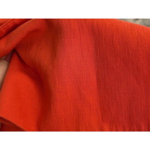 Vince Blazer Jacket Long Sleeves Collared Pockets Wool Metallic Orange Size 4 - Picture 13 of 13
